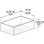 Azar Medium Stackable Plastic Storage Bin, 2.5" x 6.5"x 4.25", Clear, 4/Pack (556733-4PK)~#|#~F9AD7D3B-CE6A-4CA2-980107F70DF1DB60_sc7