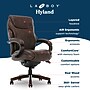 La-Z-Boy Hyland Ergonomic Bonded Leather Swivel Executive Chair, Brown/Mahogany Wood (45779)~#|#~F9B19125-73BC-4906-A506504579F42FEA_sc7