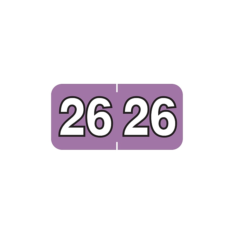 Medical Arts Press Barkley & Sycom Compatible "26" Medical Labels, 3/4" x 1-1/2", Violet, 500/Roll (3266826) image 1
