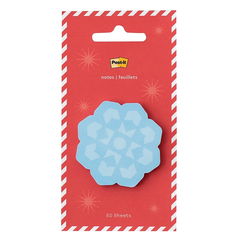 Post-it Jingle Notes Sticky Note, 2" x 2", Snowflake, 50 Sheets/Pad (HOL25-JN-SF) image 1