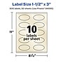 Avery Pearlized Ivory Oval Multipurpose Labels, 1.5" x 3", Ivory, 500/Box (94055)~#|#~F9B51D7F-6558-4346-9ABA848D2A0039CF_sc7