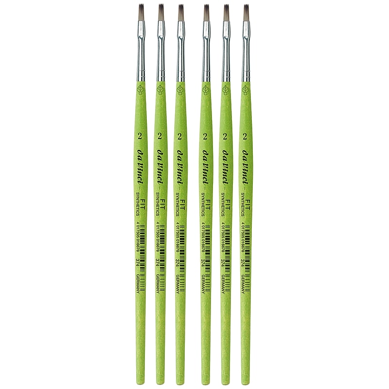da Vinci FIT Synthetics Acrylic & Tempera Student Flat Brush, 6 /Pack (DVXVA3742-6) image 1