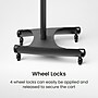 Kanto MTM70PL Height Adjustable Rolling TV Stand for 40" - 70" TVs and Interactive Displays, Black~#|#~F9BA619F-28CE-4BE2-B5195C289195D905_sc7