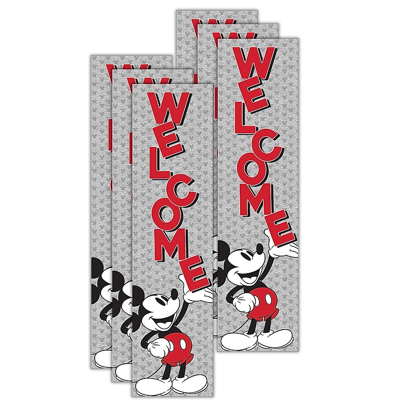 Eureka Mickey Mouse Throwback Welcome Vertical Banner, 12" x 45", 6/Pack (EU-849342-6) image 1