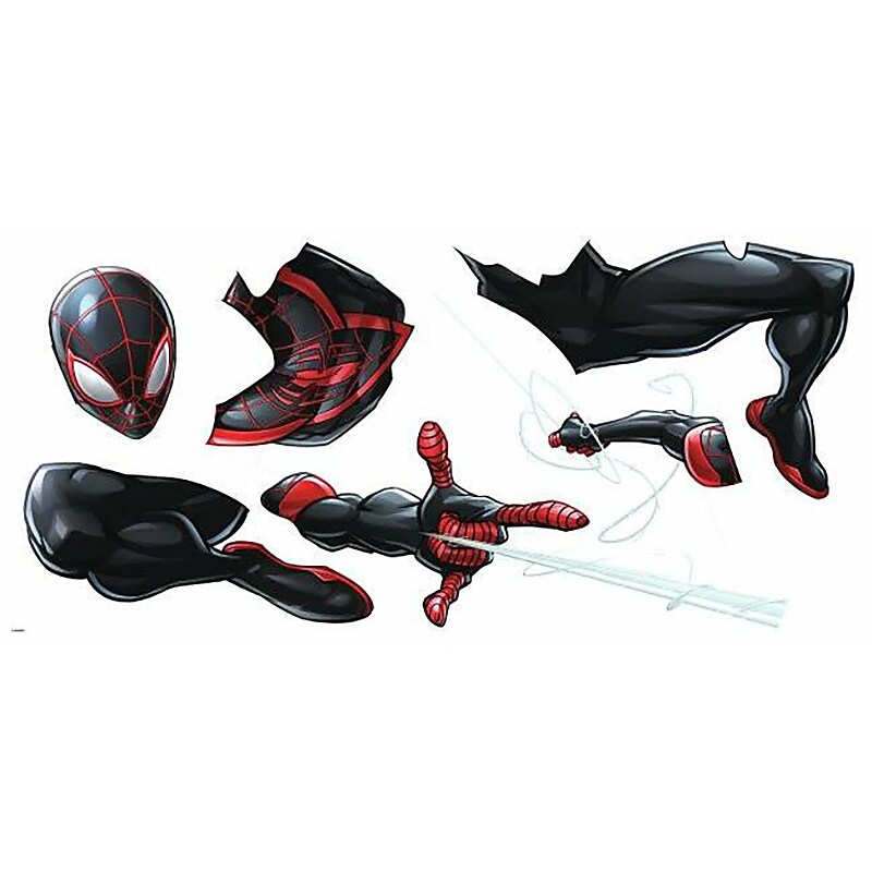 RoomMates Spider-Man Miles Morales Contemporary Wall Decal Set, Movies & TV (RMK3921GM) image 1