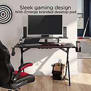 Emerge Vizon 47" Gaming Desk, Black (59260)