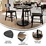 Flash Furniture TopGuard 36" Round Wood Dining Table with Round Base, Black Faux Marble/Black Base (STRD36BMATR24)~#|#~F9C826E1-E667-41AD-B16DFEECD98BB80E_sc7