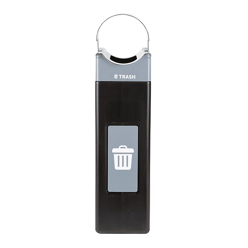 Commercial Zone Avante Polyethylene Trash Can with Cover Lid, 30-Gallon, Black (7873N303A) image 1