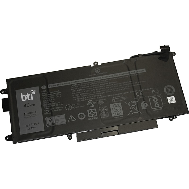 Battery Technology Li-Ion Replacement Battery for Dell Latitude 7390/7389/5289, 3950mAh (71TG4-BTI) image 1