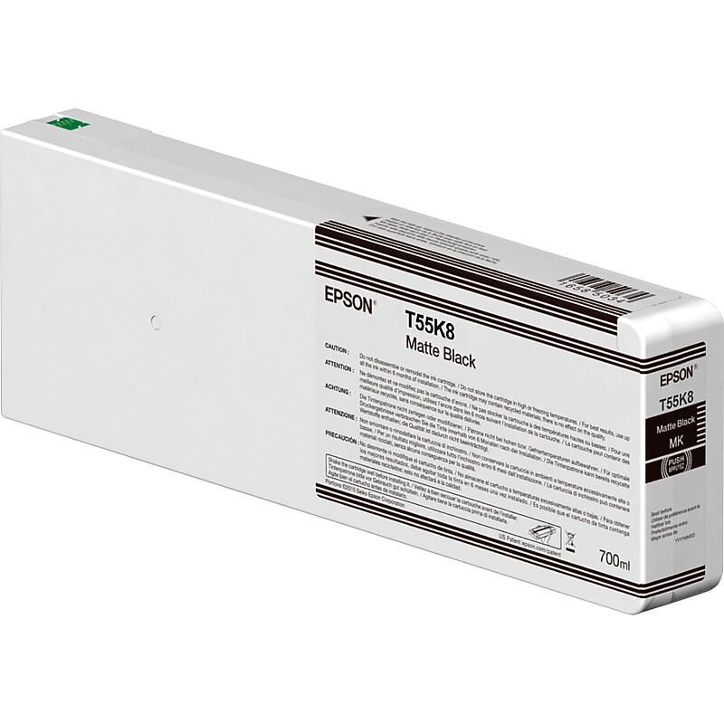 Epson UltraChrome HDX/HD T55K Matte Black Ink Cartridge (T55K800) image 1