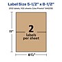 Avery Laser/Inkjet Multipurpose Labels, 8.5" x ", Kraft Brown, 200/Box (94229)~#|#~F9D15F89-1923-4B45-BE69093B0AC1A1E0_sc7