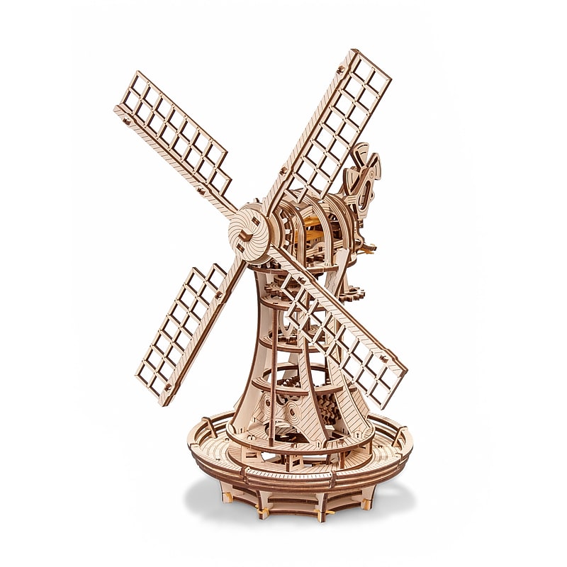 EWA Eco-Wood-Art Windmill 3D Wooden STEM Construction Kit, 227 Pieces/Set (AVRAV0523327) image 1