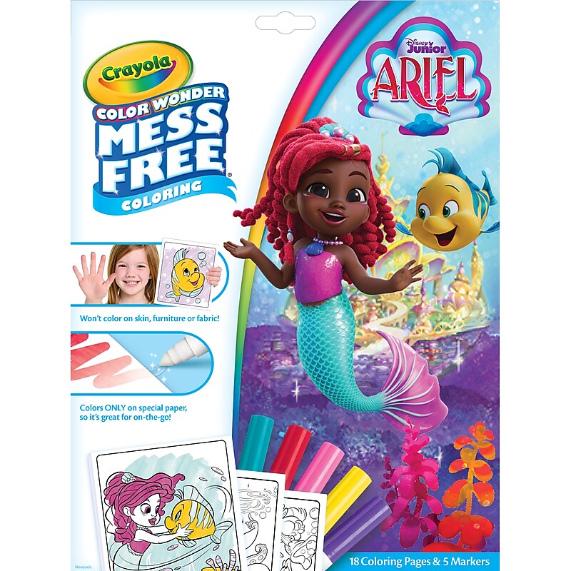 Crayola Color Wonder Ariel Coloring Book, 18 Pages (75-7015) image 1