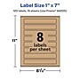 Avery Laser/Inkjet Multipurpose Labels, 7" x ", Kraft Brown, 120/Pack (94225)~#|#~F9D9A559-1BCC-4D6F-9EABB851BB7BA817_sc7