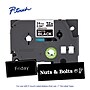 Brother P-touch Premium Matte Laminated Label Tape, ~1" x 26.2', White on Black (TZeM355)~#|#~F9DD4A37-A893-4718-B6B3F0628A6D170C_sc7