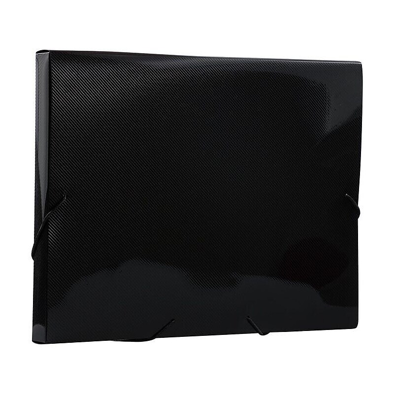 JAM PAPER Plastic Portfolio with Elastic Closure, Letter Size, 9 7/8 x 13 x 1, Black (33438985) image 1