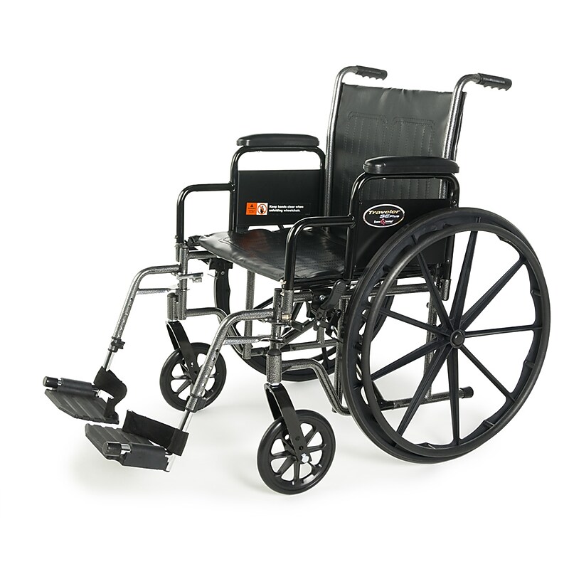 Everest & Jennings Traveler SE Plus Wheelchair, 20" x 16", Desk Arm, Footrest (3E050320) image 1
