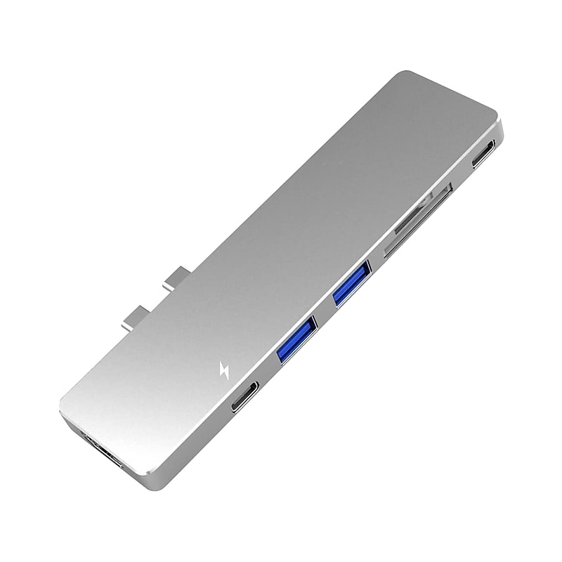 4XEM Thunderbolt Travel Docking Station for MacBook Pro, Silver (4XUHP3405M) image 1