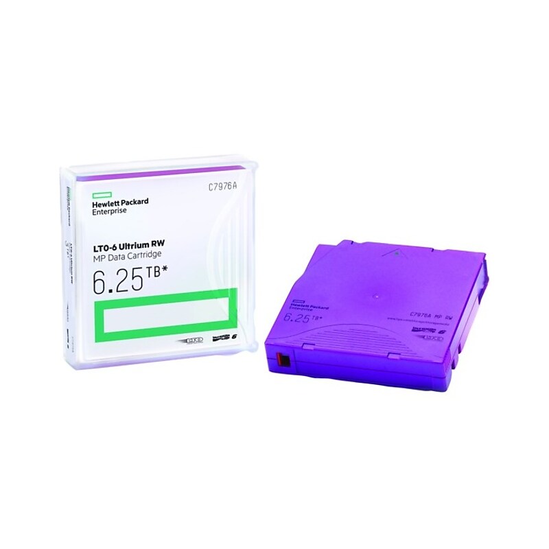 HPE LTO-6 Ultrium 6.25TB MP RW Labeled Data Cartridge, 20/Pack (C7976AN) image 1