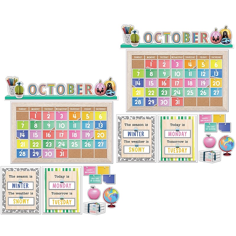 Happily Ever Elementary Creatively Inspired Calendar Bulletin Board Set, 2 Sets/Bundle (CD-110579-2) image 1