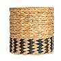 Household Essentials Natural Water Hyacinth and Paper Basket, Natural/Black (HE1232)~#|#~F9F463E2-1DE7-4631-B75E94CBDED69CD9_sc7