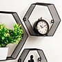 Mind Reader 3-Shelf Metal Honeycomb Hexagon Floating Shelves, Black, 3/Set (WALL3PC-BLK)~#|#~F9F8A27F-8F66-427D-8D2033D22F2DF26B_sc7