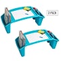 Mind Reader 10.75" x 22.25" Plastic Kids' Lap Desk Activity Tray, Blue, 2/Pack (2KIDLAP-BLU)~#|#~FA0017EA-A02B-46B3-A45174626099036C_sc7