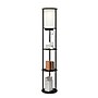 Simple Designs Etagere Organizer Storage 62.5" Floor Lamp with 2 USB Charging Ports and 1 Charging Outlet, Black (LF2010-BLK)~#|#~FA00A97A-581F-48DA-AC1356C4F0A06DA2_sc7