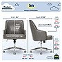 Serta Style Leighton Faux Leather Swivel Home Office Chair, Gray (47925G)~#|#~FA01FF23-EE0D-4DE8-BB7488B3B52EC669_sc7