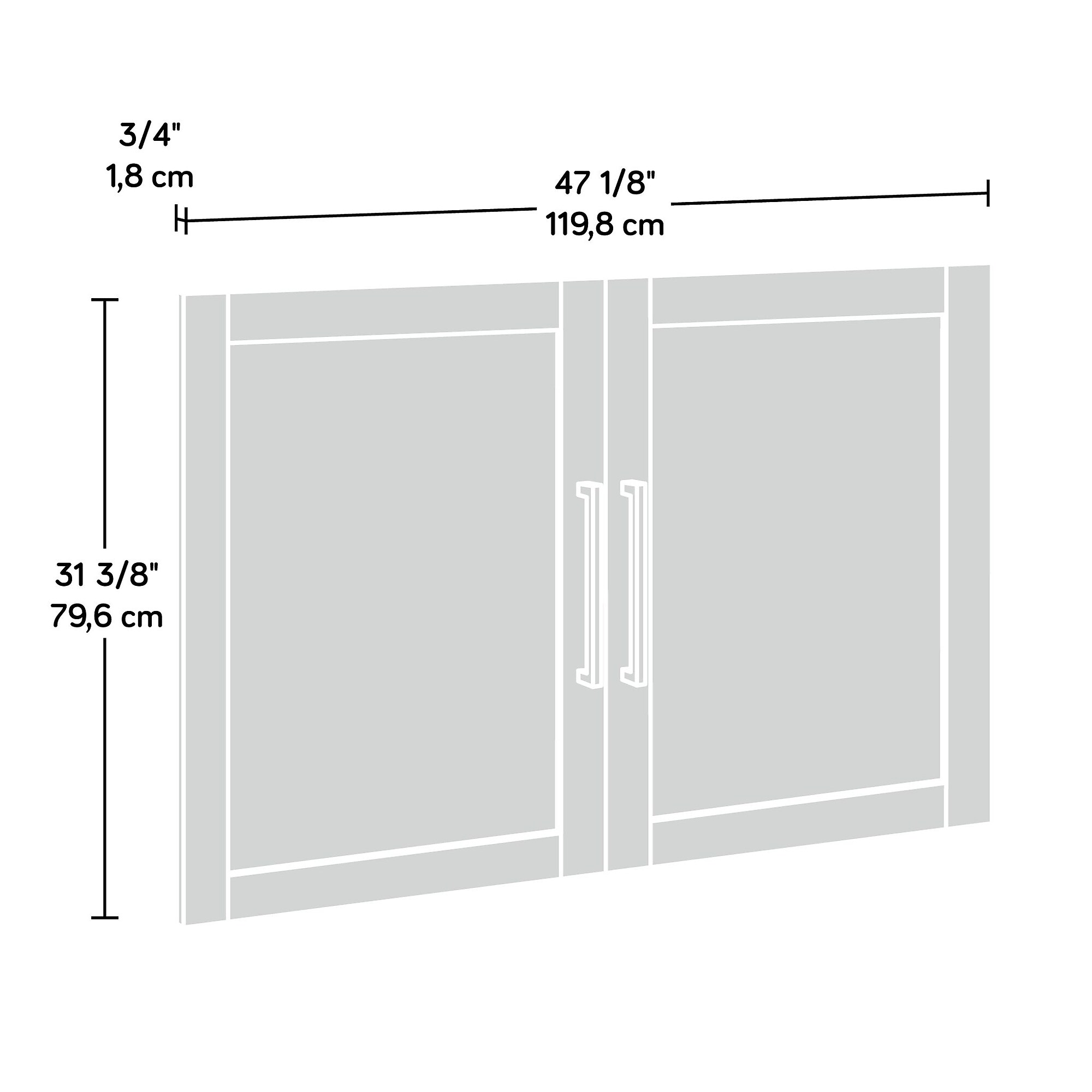 Sauder GarageCore 32″H Door Kit for Base Cabinet, White (446196) Sansujyuku sansujyuku.com