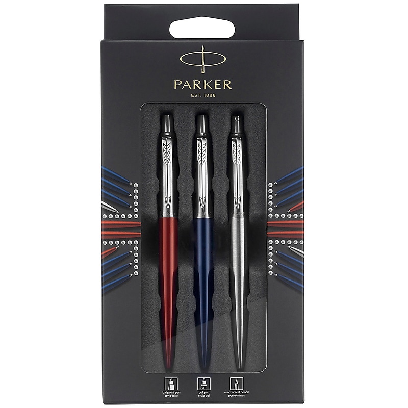 Parker Jotter Assorted Pens, Medium Point, Assorted Ink, 3/Set  (2032740) image 1