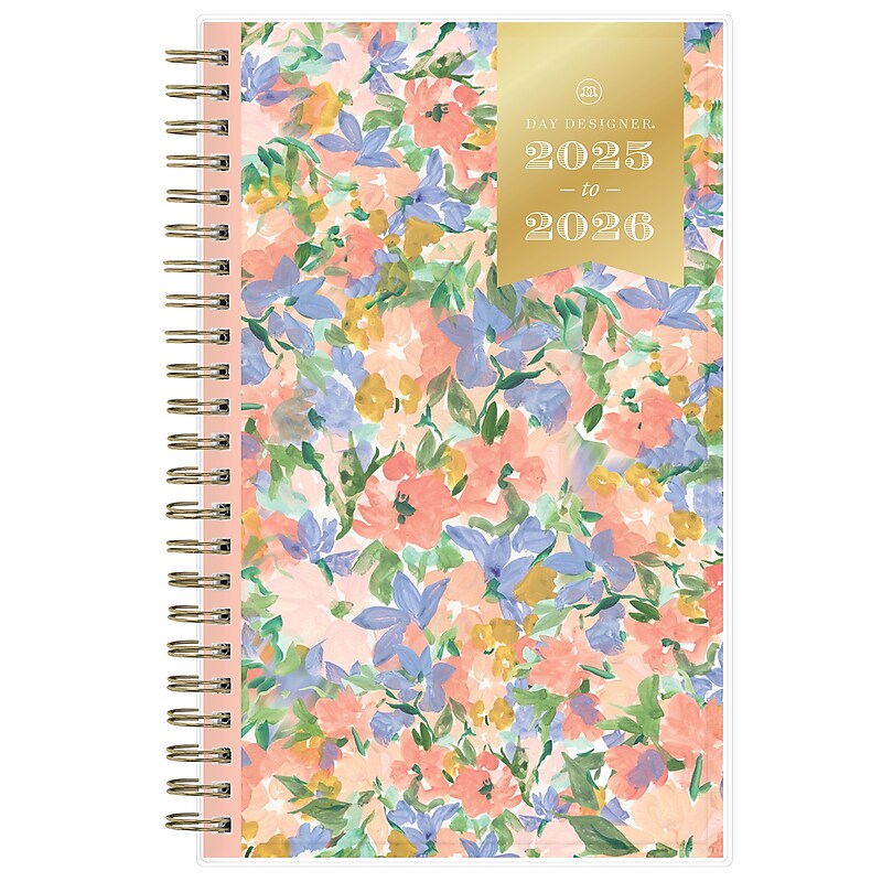 2025-2026 Day Designer for Blue Sky Lorelei 5" x 8" Academic Year Weekly & Monthly Planner, Plastic Cover (151080) image 1