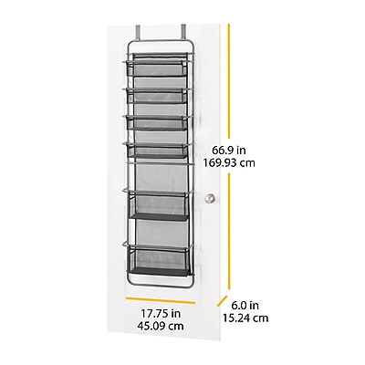Whitmor 6-Shelf Over-the-Door Organizer, 66.92″ x 17.71″ x 7.87″, Gray (5855-15514) Sansujyuku sansujyuku.com
