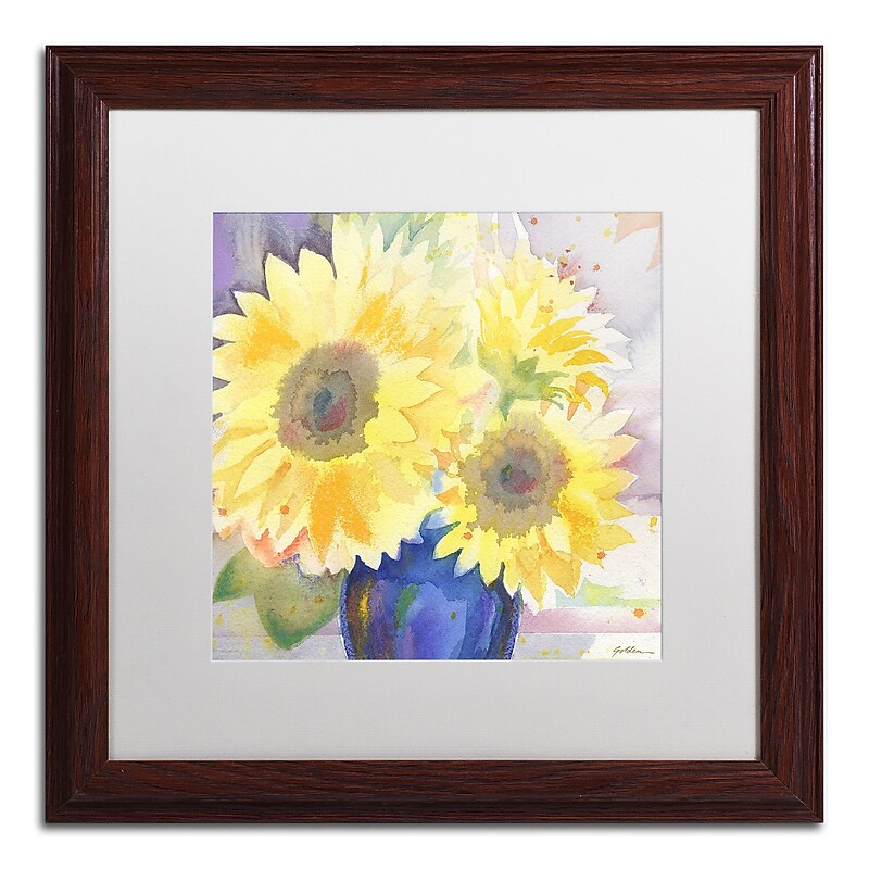 Trademark Fine Art ''White Iris'' by Sheila Golden 16" x 16" White Matted Wood Frame (SG5731-W1616MF) image 1