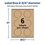 Avery Laser/Inkjet Circle Multipurpose Labels, 2.75" Dia., Kraft Brown, 300 Labels/Box ( 94512)~#|#~FA17ACBB-6E42-45E5-8399561A8907C49B_sc7