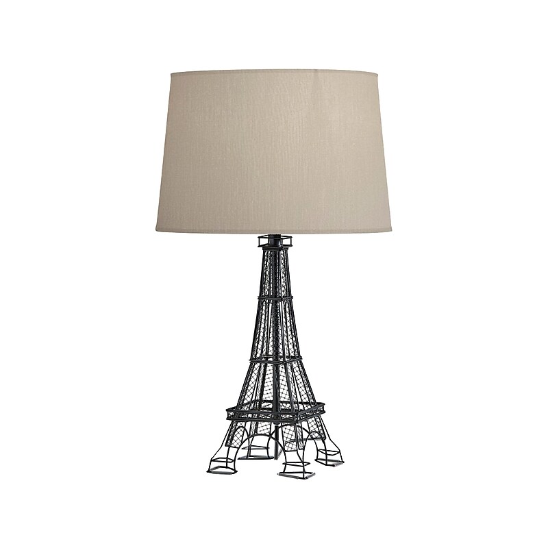 Simplee Adesso Eiffel Tower Incandescent Table Lamp, Black/Natural (SL5001-12) image 1
