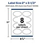 Avery Laser/Inkjet Oval  Multipurpose Labels, 3.3333"  Dia, Matte White, 2000/Box (94056)~#|#~FA184401-47BB-4E52-BB67811565847496_sc7