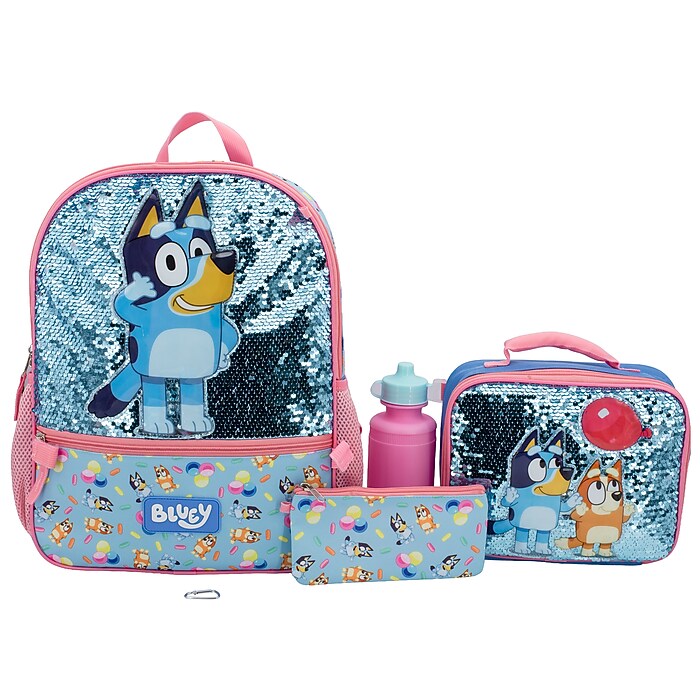 Accessory Innovations Kids 5-Piece Bluey Backpack Set, Medium