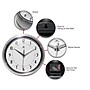 Infinity Instruments Round Retro Wall Clock, Aluminum, 9.5" (10940/SV)~#|#~FA1BDC83-D4C3-4337-BB639BA33DFC9465_sc7