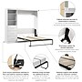 Bestar Nebula Full Murphy Bed and Closet Organizer with Drawers (84W), White (25992-000017)~#|#~FA1DA92C-F073-4AA8-BEA5CC1DFF03D160_sc7