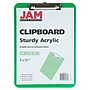 JAM Paper Plastic Clipboard, Letter Size, Green, 12/Pack (340926880AZ)~#|#~FA1F699B-3000-4740-B429CB18A0E29D95_sc7