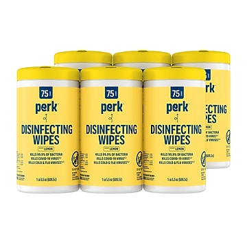 Perk™ Disinfecting Wipes, Fresh Scent, 75 Wipes/Pack (PK56664