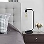Simple Designs Bronson Antique Industrial Lantern LED Desk Lamp, 18.80", with Glass Shade, Black (2637380)~#|#~FA28BC9D-A908-419A-9EEBE20CD8325622_sc7