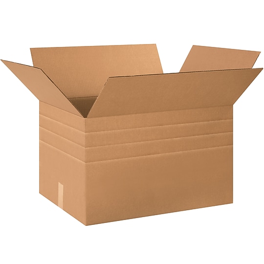 24" x 18" x 18" Multi-Depth Shipping Boxes, 32 ECT, Brown, 15/Bundle (MD241818)~#|#~FA2A39EA-8474-43A8-BEAE1269334861B4_sc7