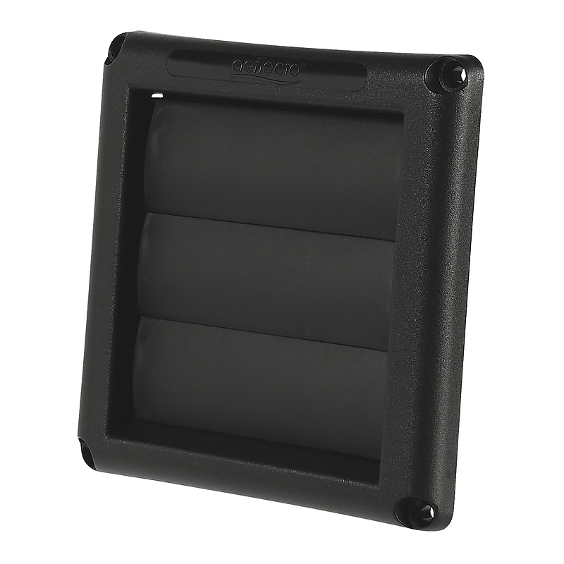 Deflect-O Supurr-Vent 4" Louvered Dryer Vent Hood, Black (HS4BLK/48) image 1