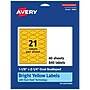 Avery Oval Scalloped Laser/Inkjet Multipurpose Labels, 1-1/8" x 2-1/4", Bright Yellow (840/Box)~#|#~FA2F4B4F-F327-4971-A966641E24B39EFB_sc7