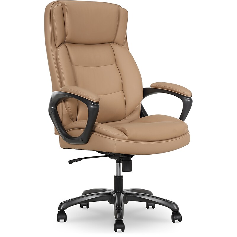 Thomasville Lansing Ergonomic Polyurethane Big & Tall Chair, 400 lb. Capacity, Light Tan (52398-TAN) image 1
