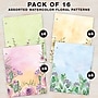 Global Printed Products Watercolor Floral 3-Hole Punched 2 Pocket Presentation Folder, Assorted Colors, 16/Pack (GPP-0100-E)~#|#~FA406574-8FA0-46F3-A433CA471A98EC7B_sc7