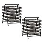 Mind Reader Metal 5-Tier Stackable Paper Desk Tray Organizer, Black, 2/Pack (5TPAP2PK-BLK)~#|#~FA414D05-1869-40E1-ADD892E90FB20C9F_sc7