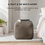 Anji Mountain Branford Ivory Mocha Bisque Fabric Square Pouf Ottoman (AMBPF107-1818)~#|#~FA441131-21EF-4F9E-891962B58E0BB20B_sc7
